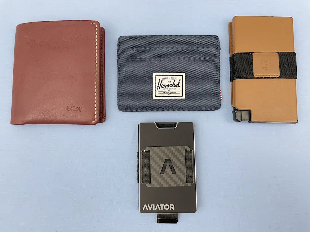 Herschel Charlie wallet compared to 3 other wallets