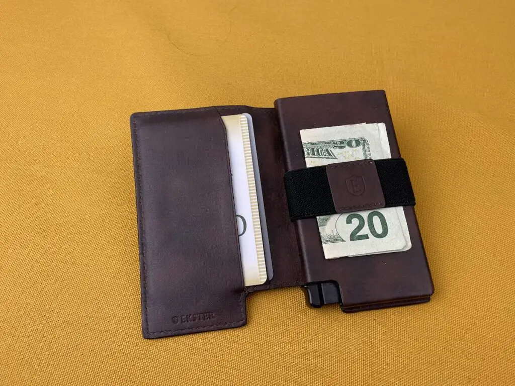 Ekster parliament wallet with cash and cards